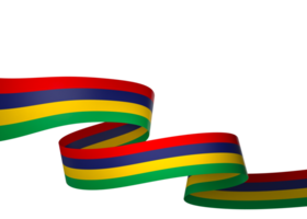 Mauritius flag element design national independence day banner ribbon png