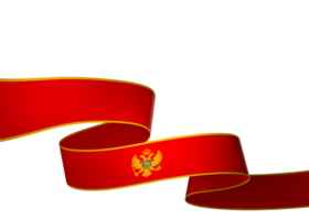 Montenegro flag element design national independence day banner ribbon png