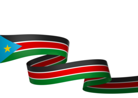 South Sudan flag element design national independence day banner ribbon png