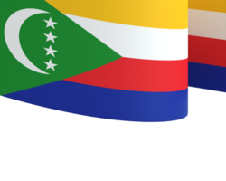 Comoros flag element design national independence day banner ribbon png