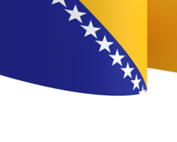 Bosnien und Herzegowina Flagge Element Design National Unabhängigkeit Tag Banner Band png