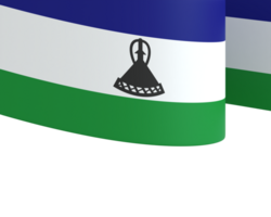 Lesotho flag element design national independence day banner ribbon png