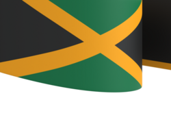 Jamaica flag element design national independence day banner ribbon png