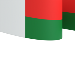 Madagascar flag element design national independence day banner ribbon png