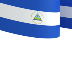 Nicaragua flag element design national independence day banner ribbon png