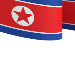 norte Corea bandera elemento diseño nacional independencia día bandera cinta png