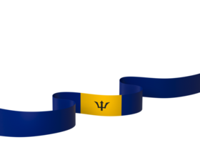 Barbados flag element design national independence day banner ribbon png