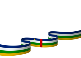 Central African Republic flag element design national independence day banner ribbon png