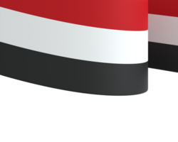 Yemen flag element design national independence day banner ribbon png