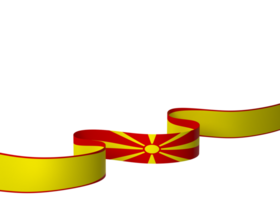 norte Macedônia bandeira elemento Projeto nacional independência dia bandeira fita png