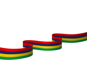 Mauritius flag element design national independence day banner ribbon png