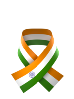 India flag element design national independence day banner ribbon png