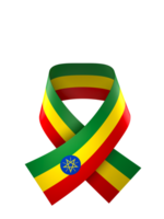 Ethiopia flag element design national independence day banner ribbon png