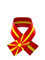 North Macedonia flag element design national independence day banner ribbon png