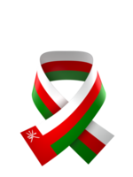 Oman flag element design national independence day banner ribbon png