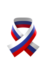 Russia flag element design national independence day banner ribbon png