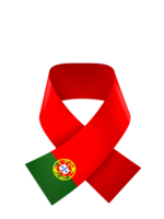 Portugal flag element design national independence day banner ribbon png