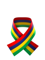 Mauritius flag element design national independence day banner ribbon png