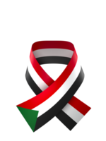 Sudan flag element design national independence day banner ribbon png