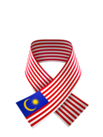 Malaysia flag element design national independence day banner ribbon png