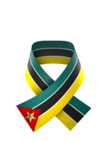 Mozambique flag element design national independence day banner ribbon png