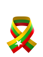 Myanmar vlag element ontwerp nationaal onafhankelijkheid dag banier lint PNG