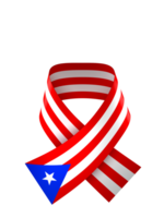 Puerto Rico flag element design national independence day banner ribbon png