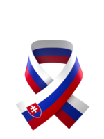 Slovakia flag element design national independence day banner ribbon png