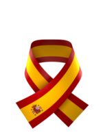 Spain flag element design national independence day banner ribbon png