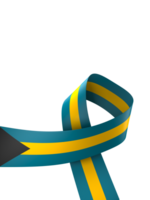 The Bahamas flag element design national independence day banner ribbon png