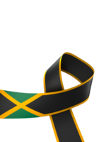 Jamaica flag element design national independence day banner ribbon png