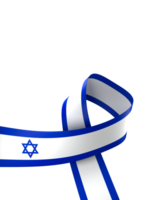 Israel flag element design national independence day banner ribbon png