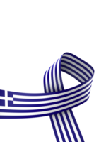 Greece flag element design national independence day banner ribbon png