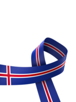 Iceland flag element design national independence day banner ribbon png