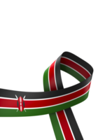 Kenya flag element design national independence day banner ribbon png