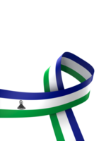 Lesotho drapeau élément conception nationale indépendance journée bannière ruban png