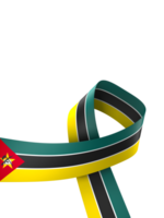 Mozambique flag element design national independence day banner ribbon png