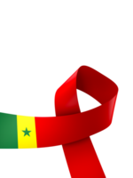 Senegal flag element design national independence day banner ribbon png