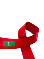 Maldives flag element design national independence day banner ribbon png