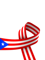 Puerto Rico flag element design national independence day banner ribbon png