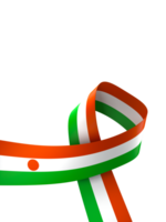 Niger flag element design national independence day banner ribbon png