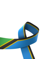 Tanzania flag element design national independence day banner ribbon png