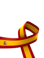 Spain flag element design national independence day banner ribbon png