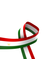 Tajikistan flag element design national independence day banner ribbon png