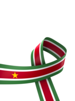 Suriname flag element design national independence day banner ribbon png