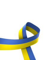 Ukraine flag element design national independence day banner ribbon png