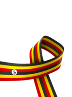 Uganda flag element design national independence day banner ribbon png