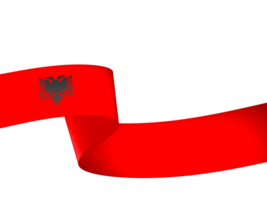 Albania flag element design national independence day banner ribbon png