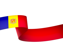 Andorra flag element design national independence day banner ribbon png