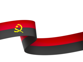 Angola flag element design national independence day banner ribbon png